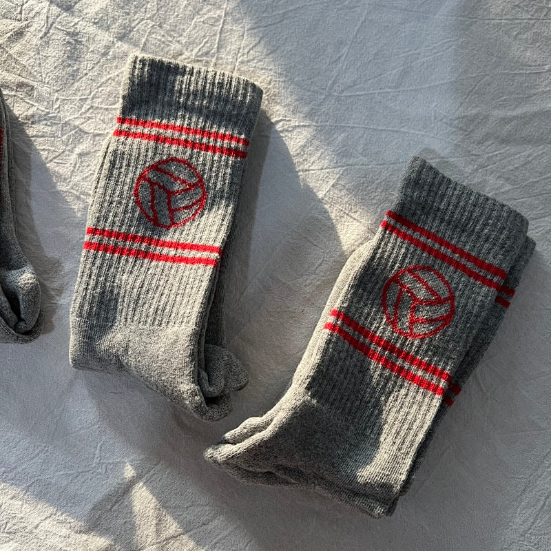 Premium Socks - Gray/Red