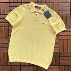 Yellow Knit Short-Sleeve Polo Shirt