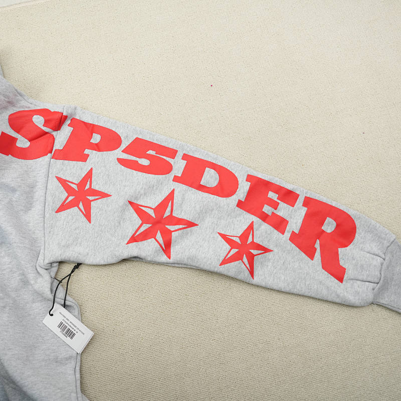 Sp5Der Mx555 Zip Hoodie Heather Grey