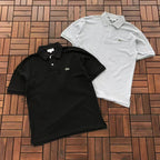 Lacoste Black Grey Slim-Fit Polo Shirt