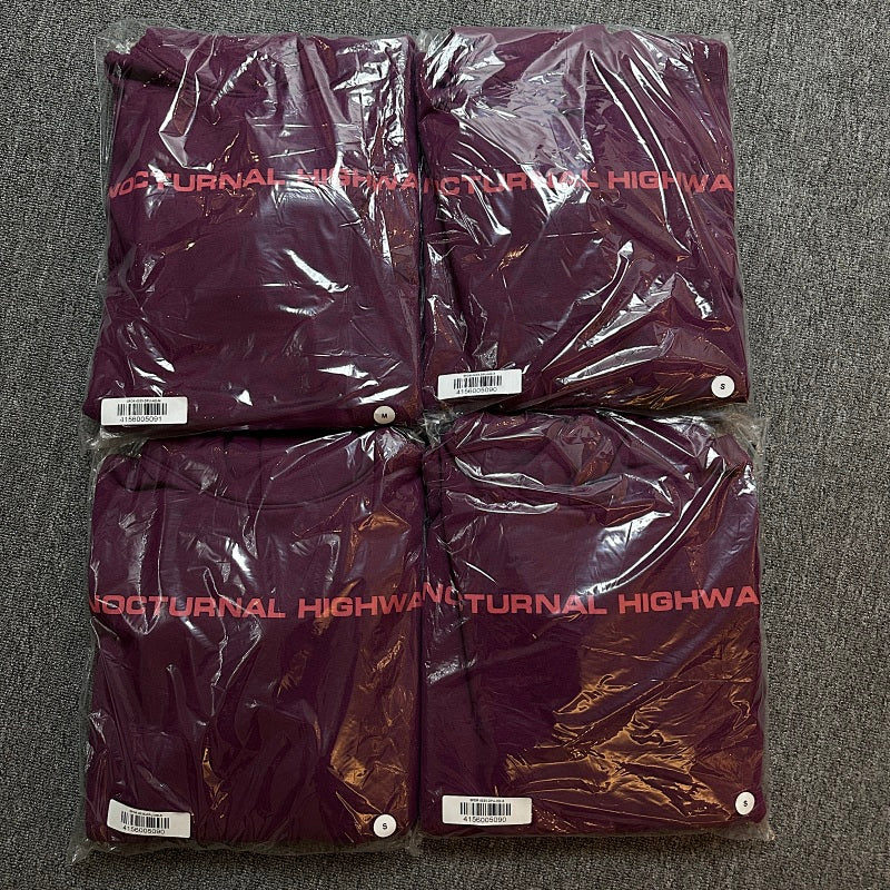 Sp5Der Nocturnal Highway Hoodie Dark Purple