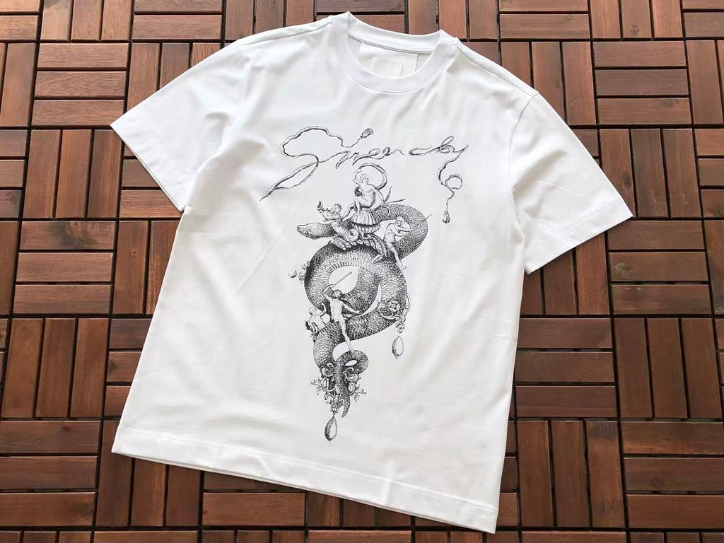 White Dragon Graphic T-Shirt