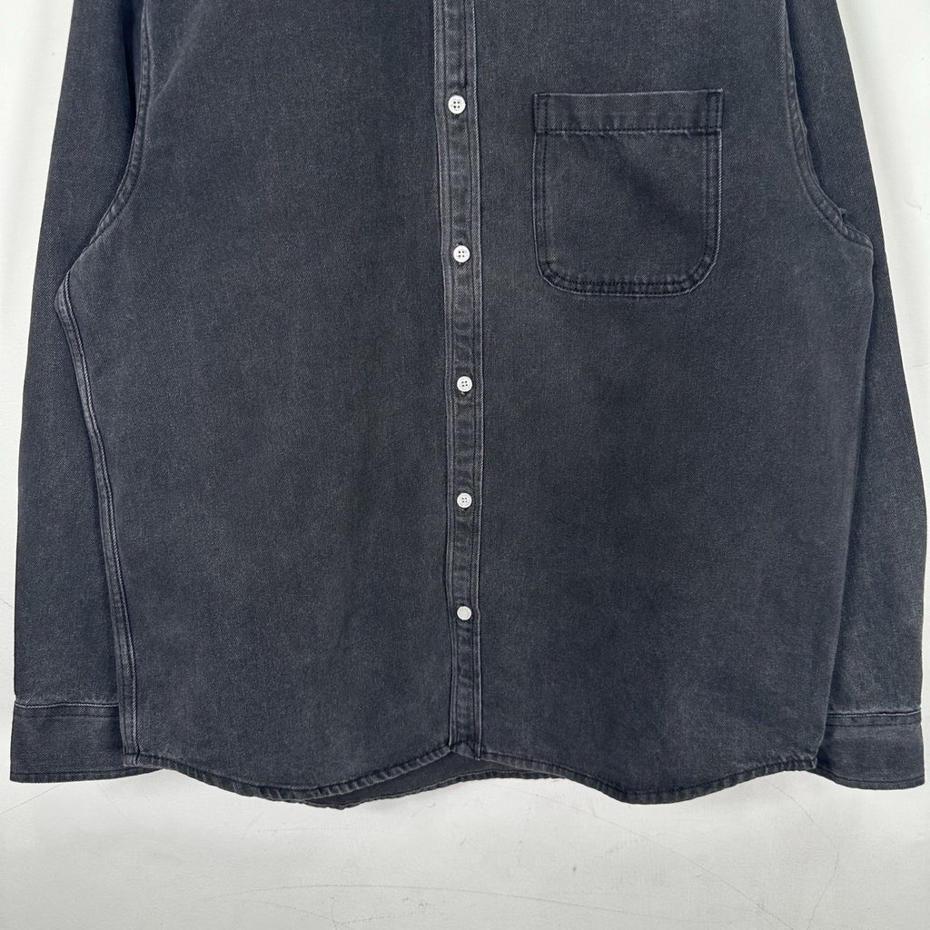 Supreme Gothic Logo Denim Button-Up Shirt