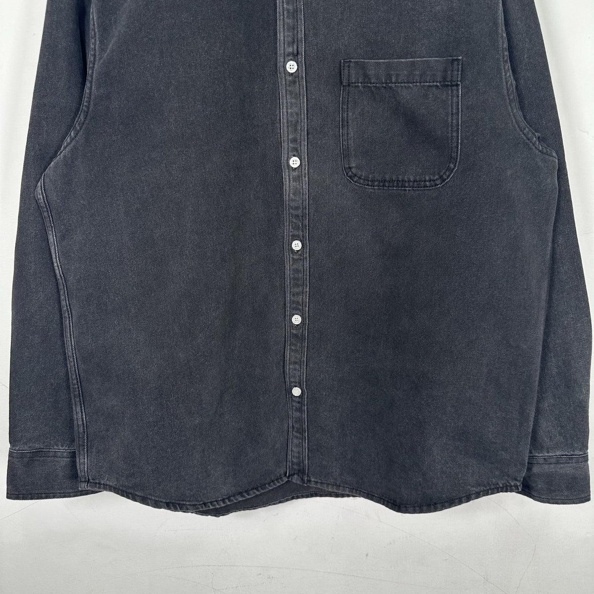Supreme Gothic Logo Denim Button-Up Shirt