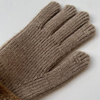 Knit Winter Gloves with Fleece Cuff