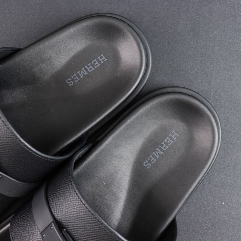 Hermes Extra Sandal - Black Epsom/Calfskin