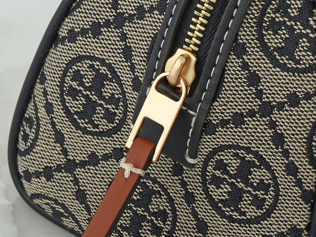 TORY BURCH Mini Satchel - Navy/Cognac
