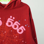 Sp5Der Worldwide Red Angel Number 555 Hoodie