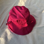 Jacquemus Pink Frayed Brim Bucket Hat