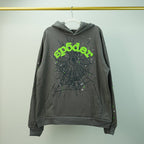 Sp5der Wait Web Hoodie Slate Grey