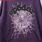 Sp5Der Web Hoodie Purple