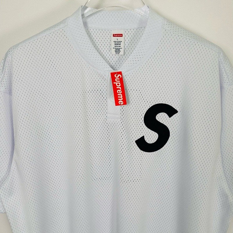 Supreme S Logo Mesh Baseball Jersey