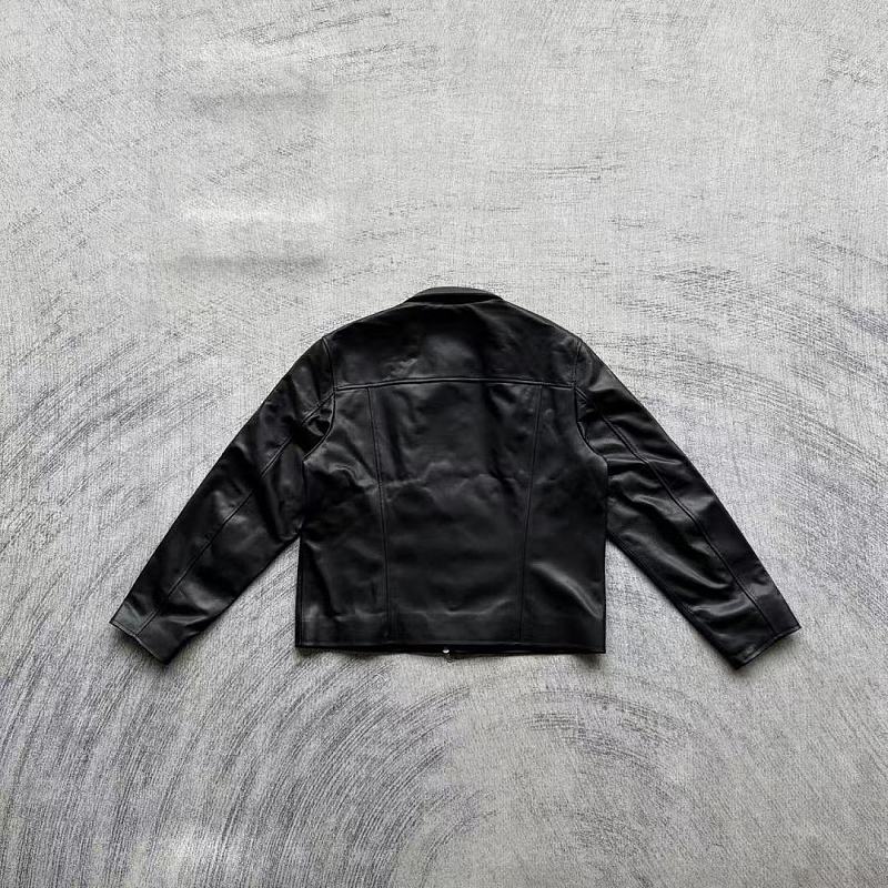 Unknown Brand Black Leather/Nylon Hybrid Jacket