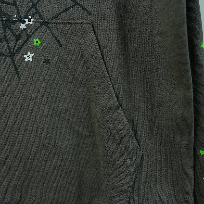 Sp5der Wait Web Hoodie Slate Grey