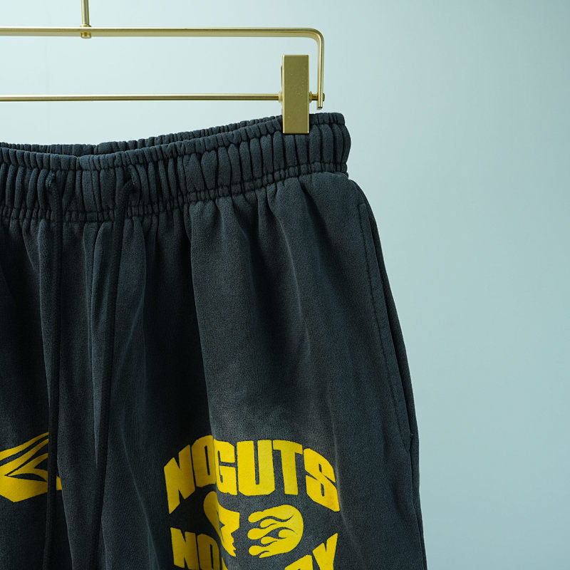 Hellstar No Guts No Glory Flare Bottom Sweatpants Midnight Dye Black