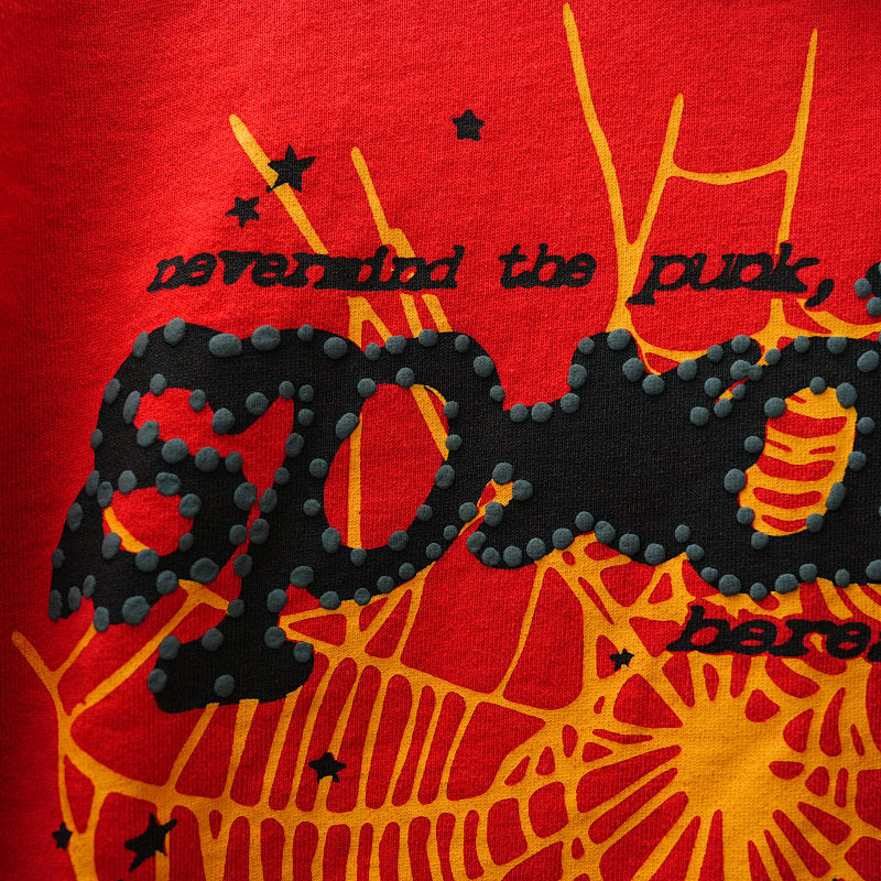 Sp5der P*NK V2 Hoodie Red