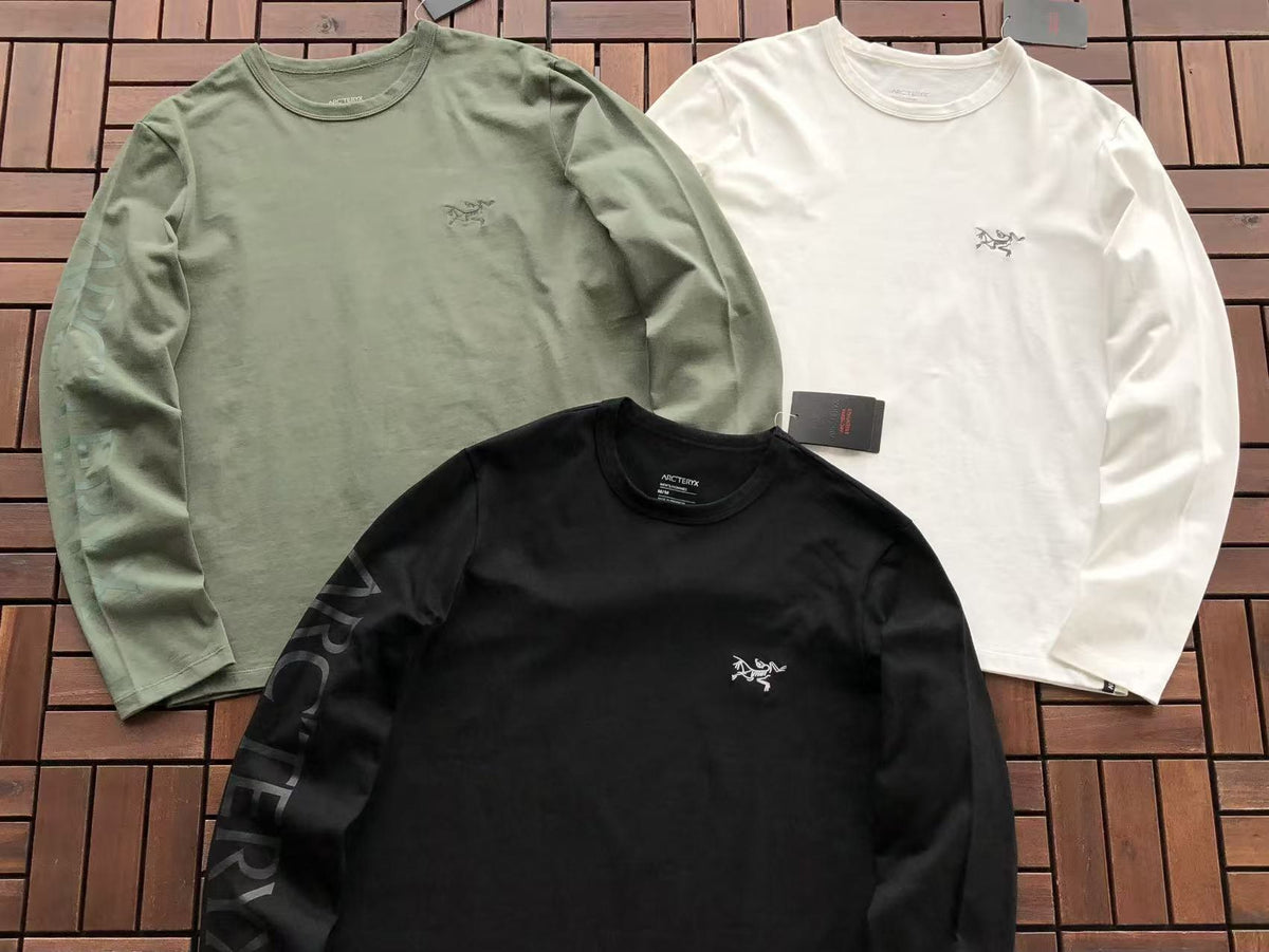 Arc'teryx Green Fossil Sleeve Long-Sleeve Shirt