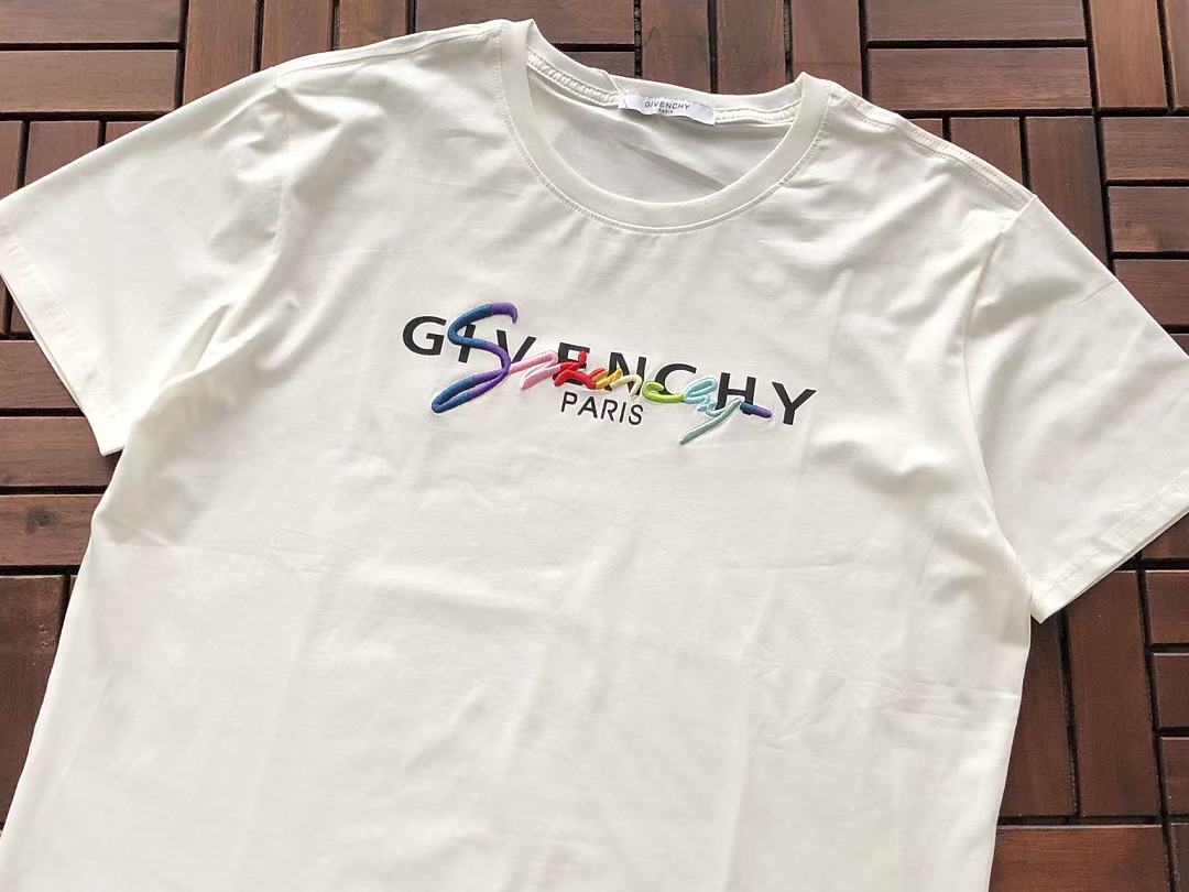 White Multicolor Logo Givenchy T-Shirt