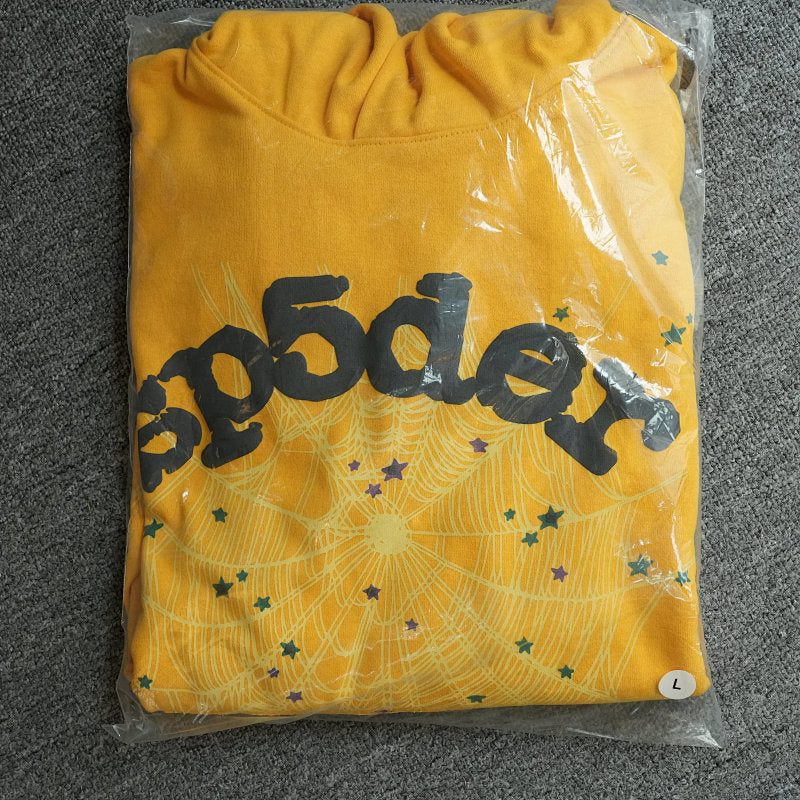 Sp5Der Logo Hoodie Yellow
