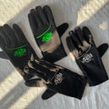 Black Full-Finger Gloves with Graffiti Logo