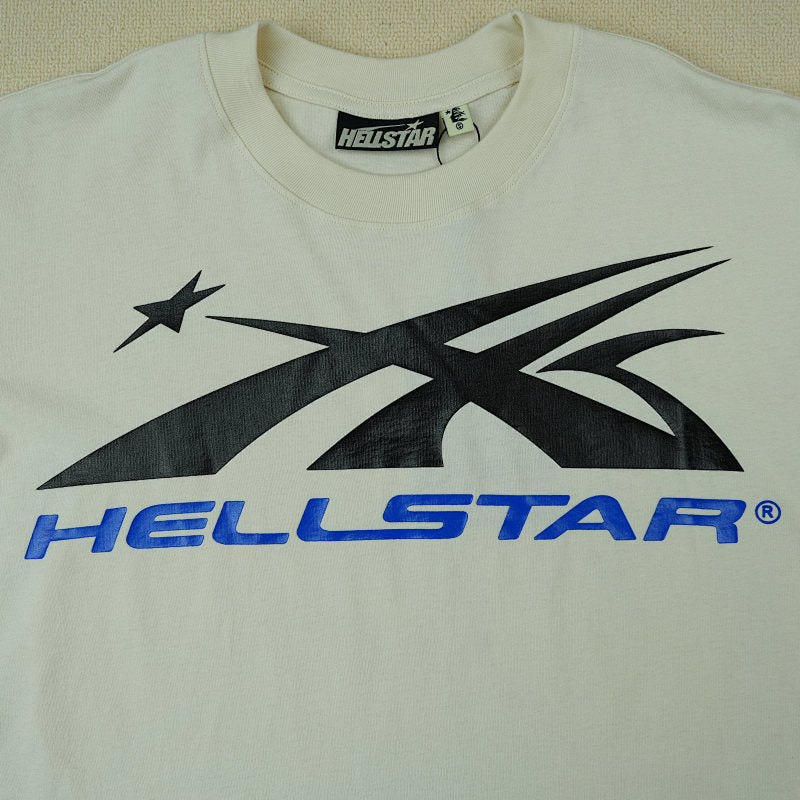 Hellstar Gel Sport Logo T-Shirt White/Blue
