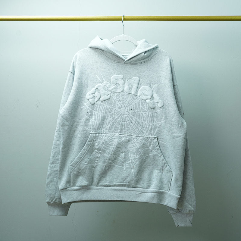 Sp5der OG Web Hoodie Heather Grey