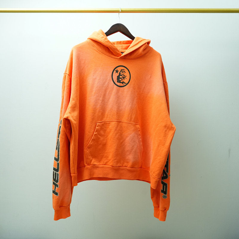 Hellstar Fire Orange Hoodie Orange Dye