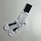 Palm Angels Crew Socks - White/Black/Green