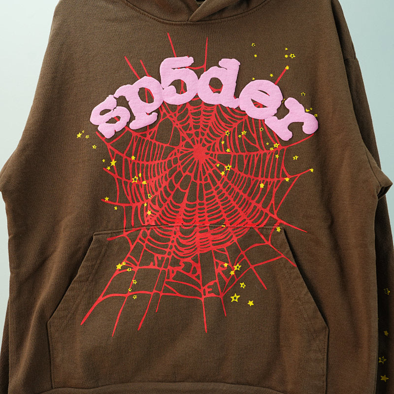 Sp5der Web Hoodie Brown