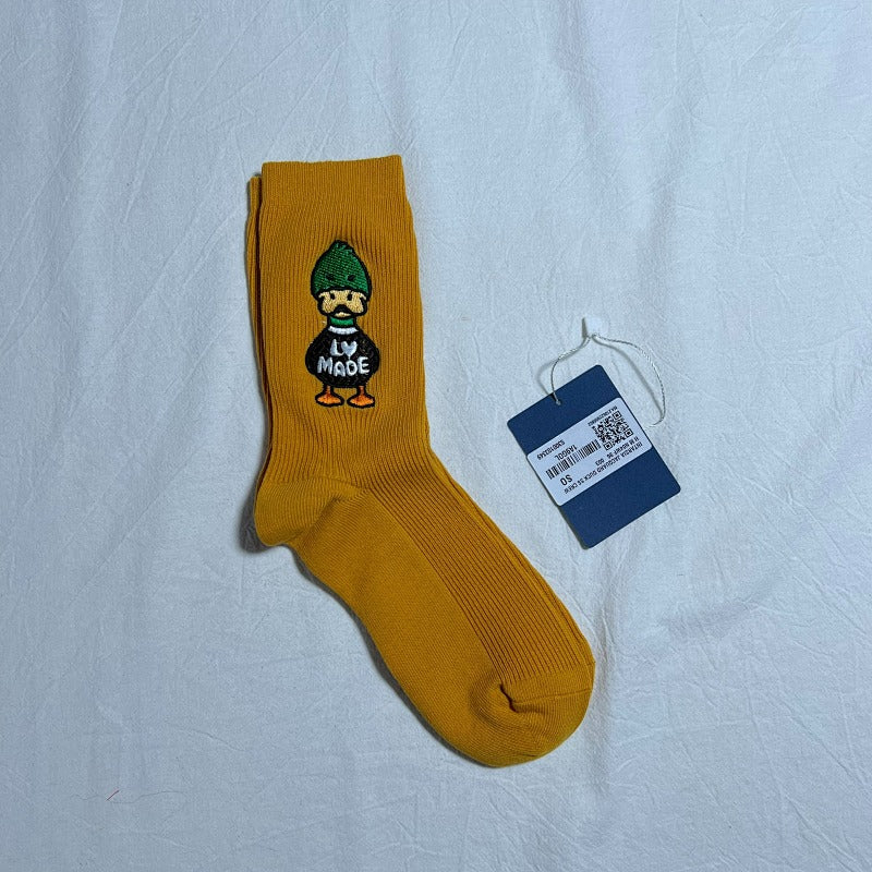 LV Made Crew Socks - Yellow/Black/White