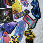 Holographic Vaporwave Aesthetic Sticker Pack Set