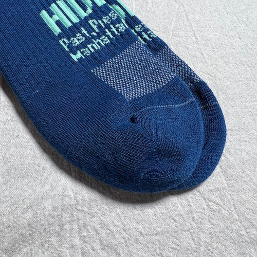 Athletic Crew Socks - Navy/White/Teal