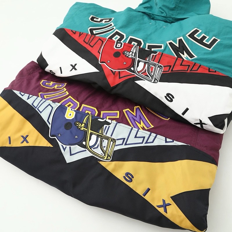 Supreme Football Graphic Colorblock Hooded Windbreaker