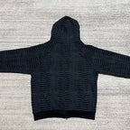 Grey Croc-Print Zip Garment