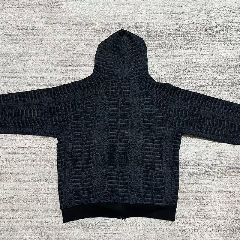 Unknown Brand Grey Croc-Print Zip Garment