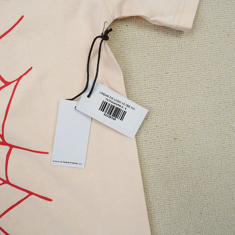 Sp5Der Legacy Logo Heavyweight Tee Cream