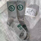 Hidden NY "H" Logo Crew Socks with Mountain Graphic Band