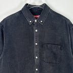 Supreme Gothic Logo Denim Button-Up Shirt